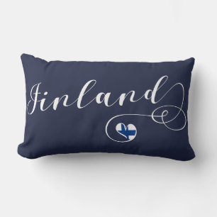 HjärtFinland, Pillow, Finland, Finland Lumbarkudde