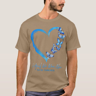 Hjärtfjäril i april.. Vi Bäror blå Autism Medveten T Shirt