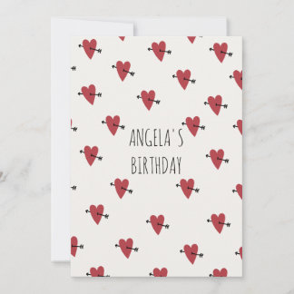 Hjärtfödelsedag Inbjudningar