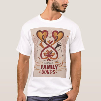 Hjärtförbindelser T-Shirt: Firande av familjeband T Shirt