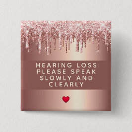 Hjärtförlossningsförlust 2 tum vid ro Guld Knapp