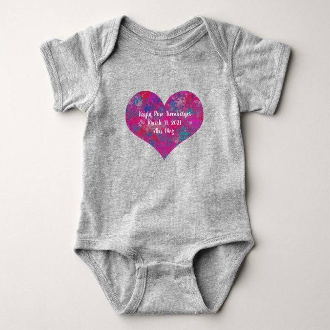 Hjärtform Abstrakt Baby Datum Rosa - kaskad T Shirt (Framsida)