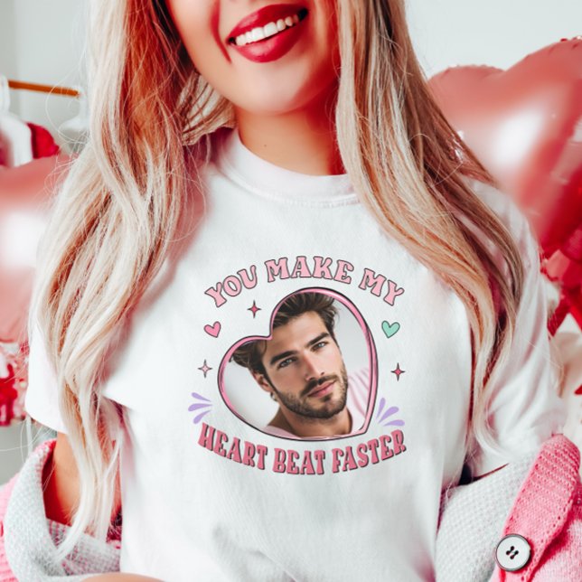 Hjärtform Anpassningsbar Foto Valentine Tee, hjärt T Shirt (Skapare uppladdad)