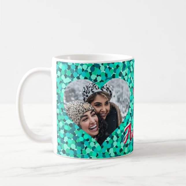 Hjärtform Fotofärgad Gnistra Kaffemugg (Vänster)