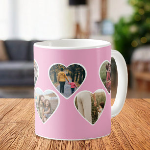Hjärtform Fotokollage Kaffemugg