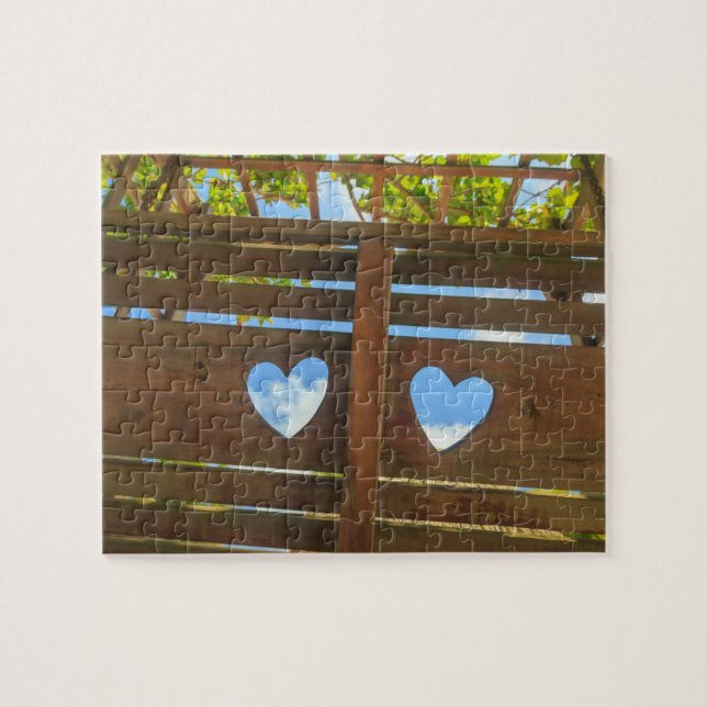 Hjärtform i ett stängsel, Belize Pussel (Horisontell)