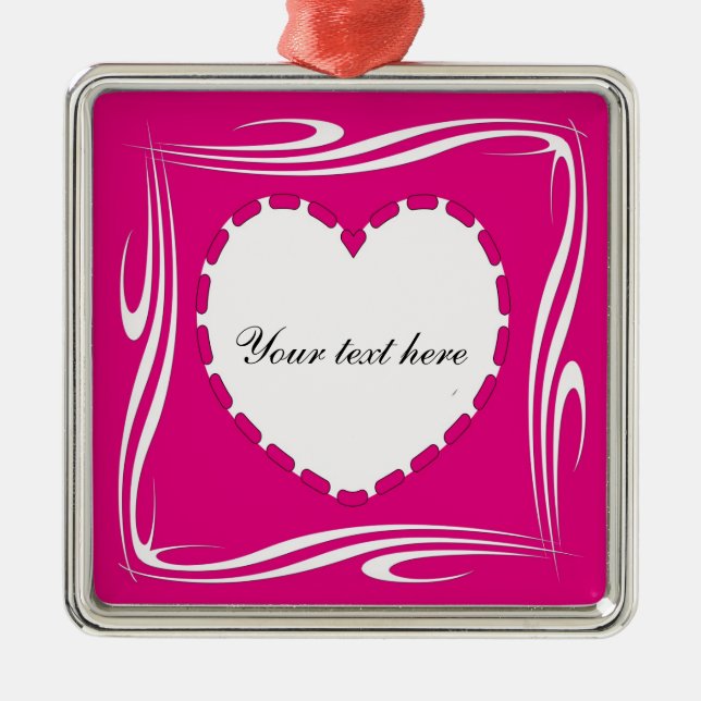 Hjärtform Julgransprydnad Metall (Framsidan)