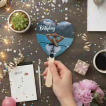 Hjärtformad Anpassningsbar Fotofödelsedag Hand Flä