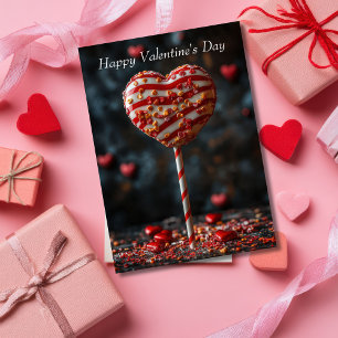 Hjärtformad Cakepop Valentines Hälsning Kort