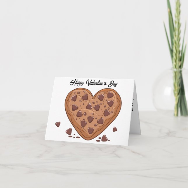 Hjärtformad chokladkakorps Valentine dag Helgkort (Framsida)