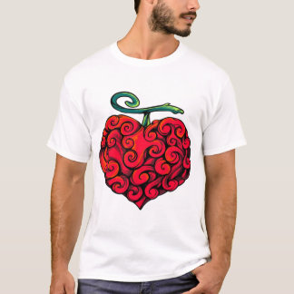 Hjärtformad flamma frukt Grafisk rolig eldig T-Shi T Shirt