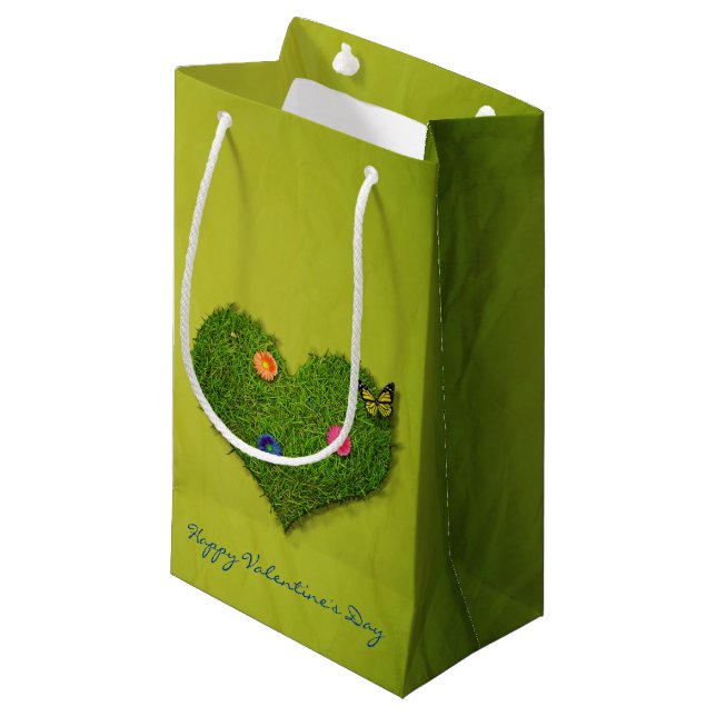 Hjärtformad Gräsmatta Flowers Butterfly (Framsidan Vinklad)