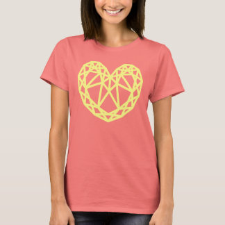 hjärtformad gul diamant tee