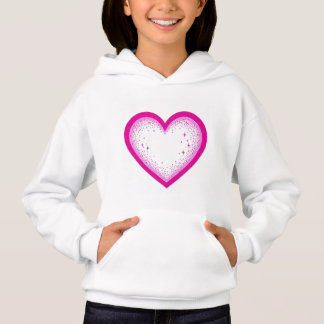 Hjärtformad hoodie för flickor t shirt