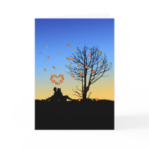 Hjärtformad Höst löv par