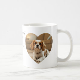 Hjärtformad hunddesign – ”Lycka på fyra klor” Kaffemugg