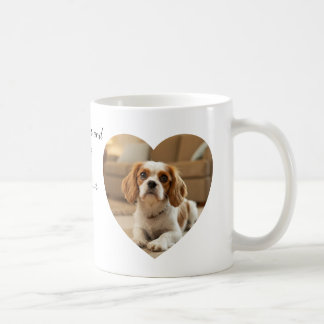 Hjärtformad hunddesign – ”Lycka på fyra klor” Kaffemugg