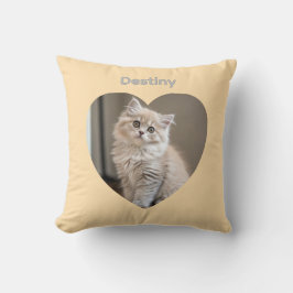 Hjärtformad kattdesign kudde