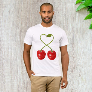 Hjärtformad körsbärsstjälk t shirt