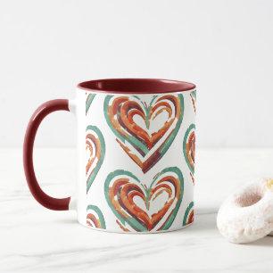Hjärtformad retro mugg