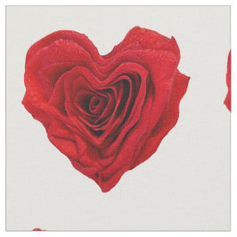 Hjärtformad Röd ros Tyg