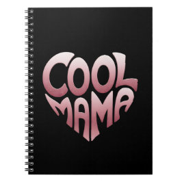 Hjärtformad typografi: COOLANS MAMMA Anteckningsbok
