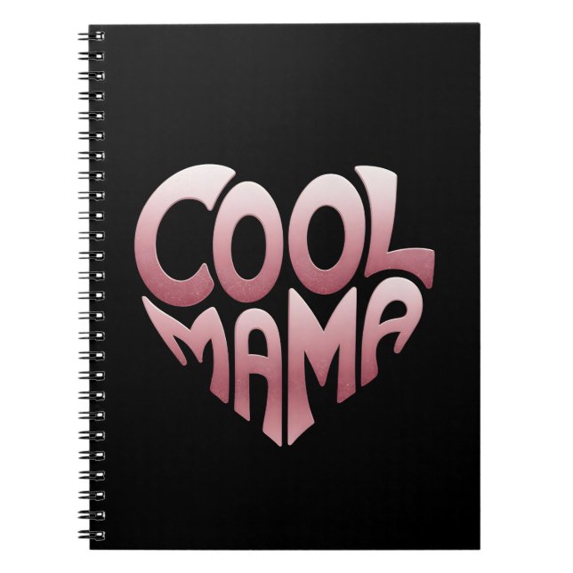 Hjärtformad typografi: COOLANS MAMMA Anteckningsbok (Framsidan)