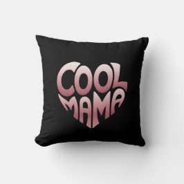 Hjärtformad typografi: COOLANS MAMMA Kudde