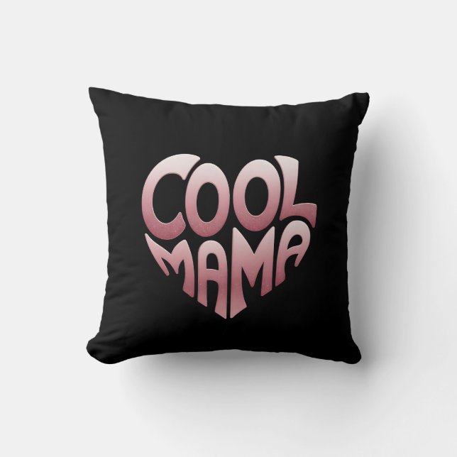 Hjärtformad typografi: COOLANS MAMMA Kudde (Framsida)