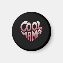 Hjärtformad typografi: COOLANS MAMMA Magnet