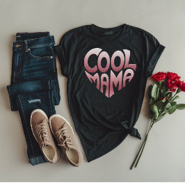 Hjärtformad typografi: COOLANS MAMMA T Shirt