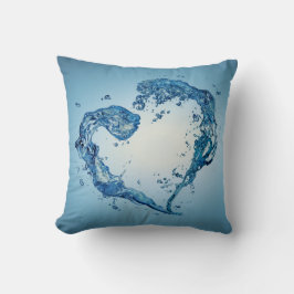 Hjärtformad Vatten Stänk Kudde