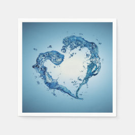 Hjärtformad Vatten Stänk Pappersservett