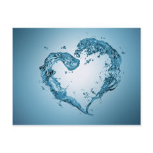 Hjärtformad Vatten Stänk