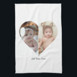 Hjärtformade 2 fotokollage kökshandduk<br><div class="desc">Den här Anpassningsbarna Hjärtformade Fotodesignen ordnar på ett vackert sätt dina favoritminnen i form av ett hjärta, som symboliserar kärlek och anslutning. Perfekt vid särskilda tillfällen som årsdagar, bröllop eller Alla hjärtans dag, belyser den här designen era omhuldade ögonblick på ett meningsfullt och skickligt sätt. Dess unika utformning skapar en...</div>