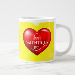 Hjärtformade 3d Red Kärlek-symbol-50420 Jumbo Mugg