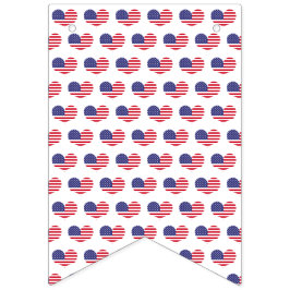 Hjärtformade amerikansk Flagga Skriv ut | 4 juli