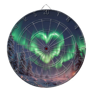Hjärtformade Aurora Borealis Darttavla