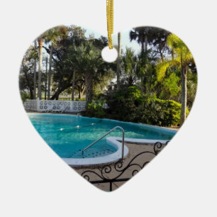 Hjärtformade Bassäng River Lily Inn - Daytona Beac Julgransprydnad Keramik