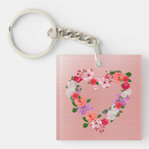 Hjärtformade Blommigten Bouquet i Kärlek