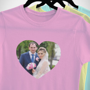 Hjärtformade Bröllop-foto T Shirt