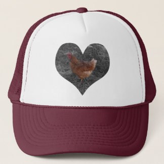 Hjärtformade Chicken Hat Truckerkeps