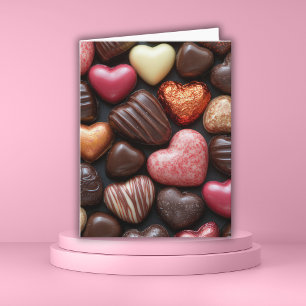 hjärtformade choklad Alla hjärtans Hälsning Kort