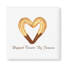 Hjärtformade Churo-färgad i choklad