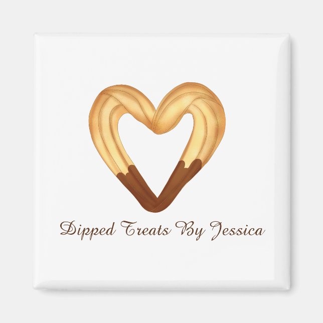 Hjärtformade Churo-färgad i choklad Magnet (Framsidan)