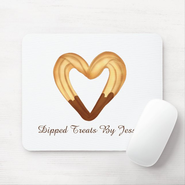 Hjärtformade Churo-färgad i choklad Musmatta (Med mus)