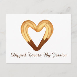 Hjärtformade Churo-färgad i choklad Vykort