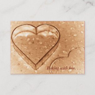 Hjärtformade Cookie Cutter - Baking Affärskort Visitkort