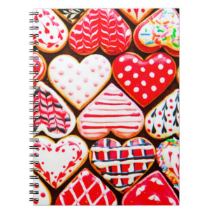Hjärtformade cookies för Valentindag del Anteckningsbok