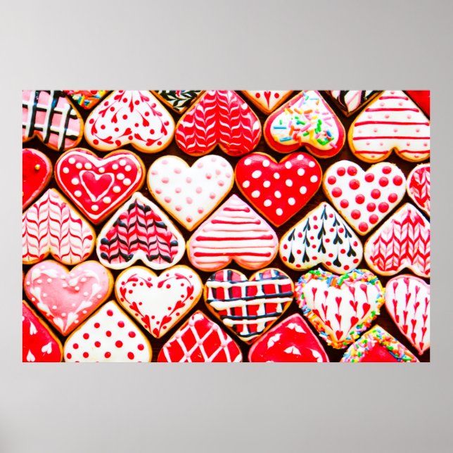 Hjärtformade cookies för Valentindag del Poster (Framsidan)